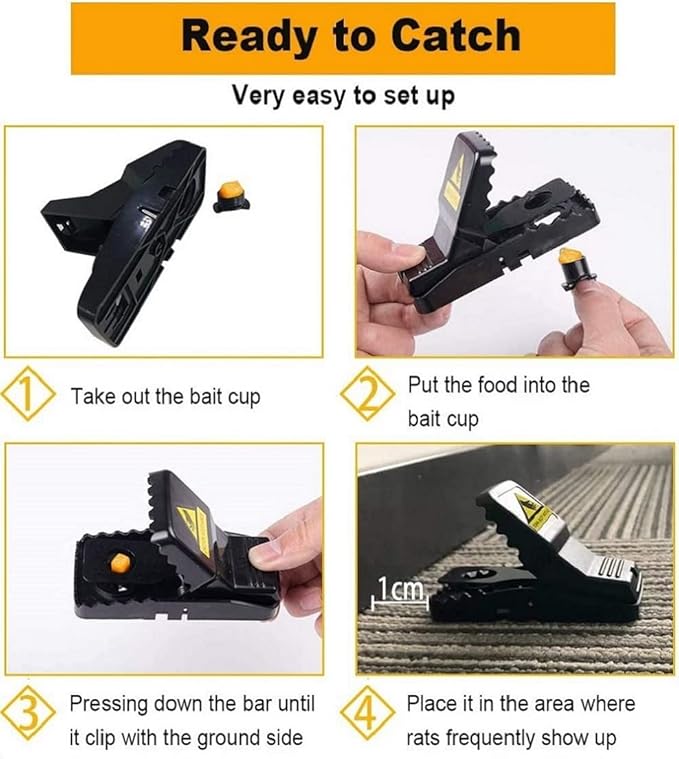 Mouse Trap, 12 Pack Mouse-Traps-Indoor-for-Home Quick Effective Sanitary Safe Mouse Catcher for Family and Pet
