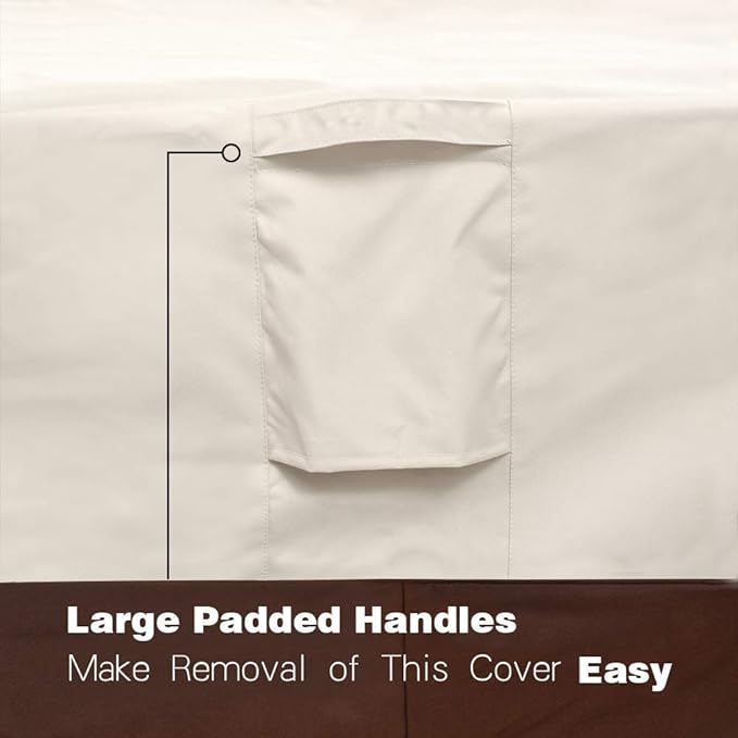Vailge Patio Chair Covers, Lounge Deep Seat Cover, Heavy Duty and Waterproof Outdoor Lawn Patio Furniture Covers (2 Pack - Large, Beige & Brown)
