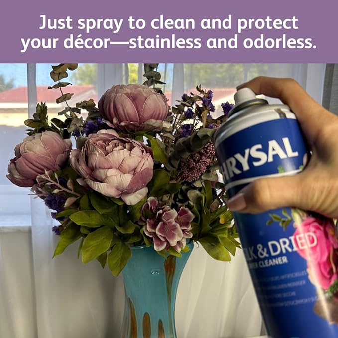 Chrysal Silk & Dried Flowers Cleaner Spray (14.8 oz) - Floral Supplies For Artificial Plants - Flower Arrangements Supplies - Ideal Florist Supplies – Artificial Plant accessories - Silk Plants Cleane