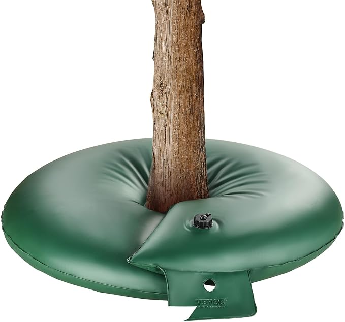 VEVOR Tree Watering Bag Slow Release, 4 Pack 20 Gallons Tree Watering Bags/Ring, Reusable Refillable Tree Irrigation Ring Water Bags, Heavy Duty Watering System for Shrub Tree Root Drip Irrigation