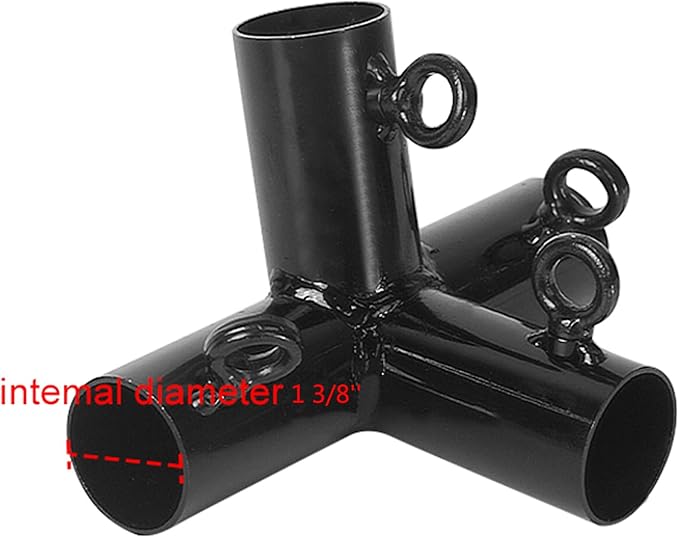 Aoneky 1 3/8'' Corner Flat Roof Canopy Fitting Couplers Kit - Frame Carport Connectors (Add 2 Legs)