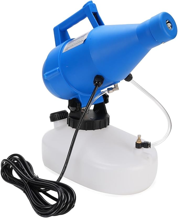 4.5L Electric Fogger Sprayer Adjustable Portable Fogger Atomizer with Variable Frequency Motor 60 Tilt Valve 20-50m Mist for Hotel School Garden Indoor Outdoor (US Plug 110V)