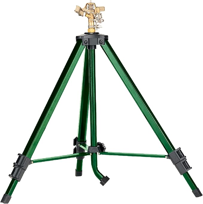 Orbit 56667Z Tripod Lawn Zinc Impact Sprinkler - 360 Degree Rotating Sprinkler