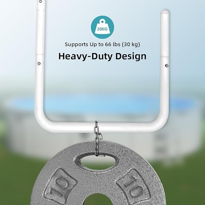 Adjustable Solar Cover Holder for Steel-Wall Above Ground Pools - Heavy-Duty 5-Pack, No Drilling Required