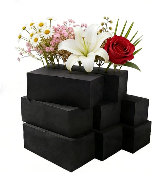 Reusable Floral Foam Blocks for Artificial Flower Arrangements, Weather Resistant, 12 Pieces, 9x3x3 Inch, for Outdoor Wedding Home Decor (12, 9 x 3 x 3'')