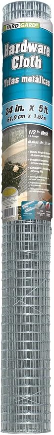 YARDGARD 308221B Hardare Cloth 24" x 5 Foot, Silver, Color - Galvanized