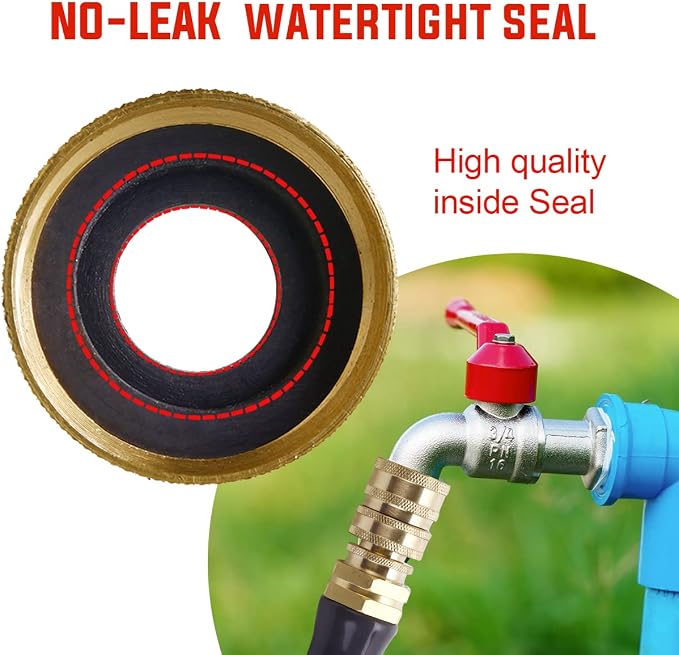 YAMATIC Impact Sprinkler on Adjustable Tripod Base, Garden Hose Quick Connect Water Hose Fittings - 3/4" Thread