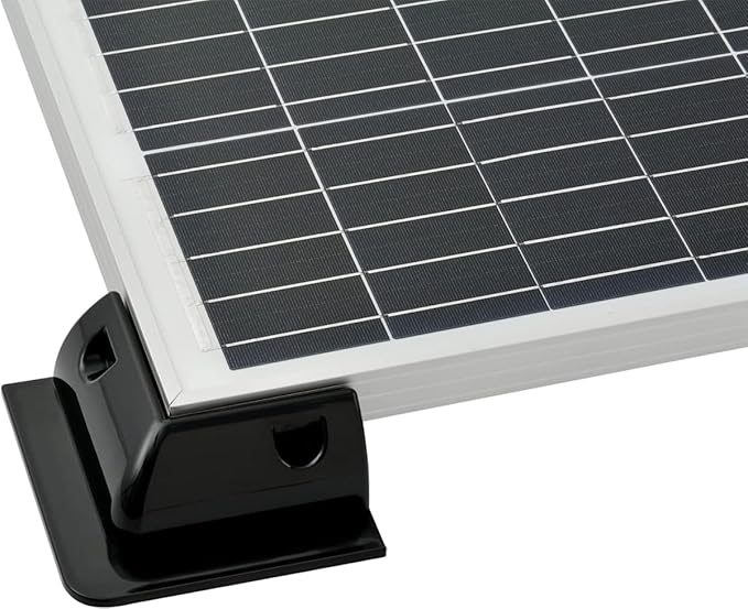 Spartan Power ABS Drill Free Solar Panel Mount 4 Piece (Black) Great for RV's, Vans, Trailers, Buses, Skoolies, Boats