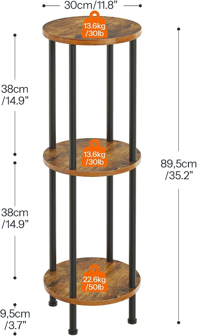 HOOBRO Plant Stand Indoor with Grow Lights, 47.2" Tall Metal Plant Shelf and Plant Stand Indoor, 3 Tier 35.2" Tall Corner Plant Shelf Bundle, BF09DHJ01-BF13HJ01