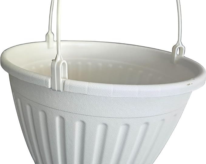 Landmark Plaics 10 inch Imperial Plastic Hanging Basket (White, 5)