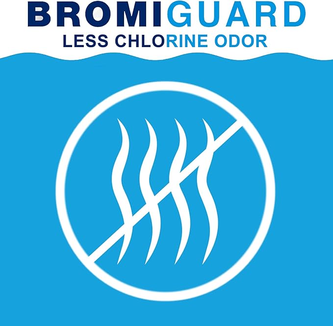 BROMIGUARD Bromine Tablets 1 Inch 4 Lbs for Spa Hot Tub Chemical Tabs | 1" Brominating Tablets Spa & Hot Tub Chemical Sanitizer