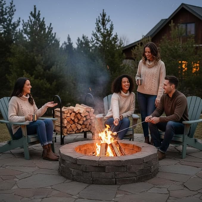 Shelter Fire Wood Storage Racks - Weatherproof Outdoor Firewood Rack, Heavy Duty Steel Wood Rack, Firewood Storage Small (28" L x 12" D x 33" H), SLRS