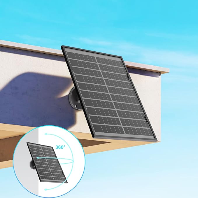 10W Solar Panel for All-New Blink Outdoor 4 /(3rd Gen) Floodlight Camera,16.5Ft/5m Weatherproof Cable Power Your Blink Floodlight Camera Continuously (Floodlight & Cam NOT Included)