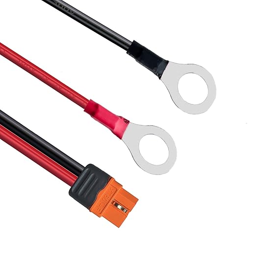 XT60i to O Ring Terminal Cable，More Than 8A，12AWG Extension Cable XT60i Female to O Ring Connector XT60i-f for Lipo Batterie (12AWG-(10FT))