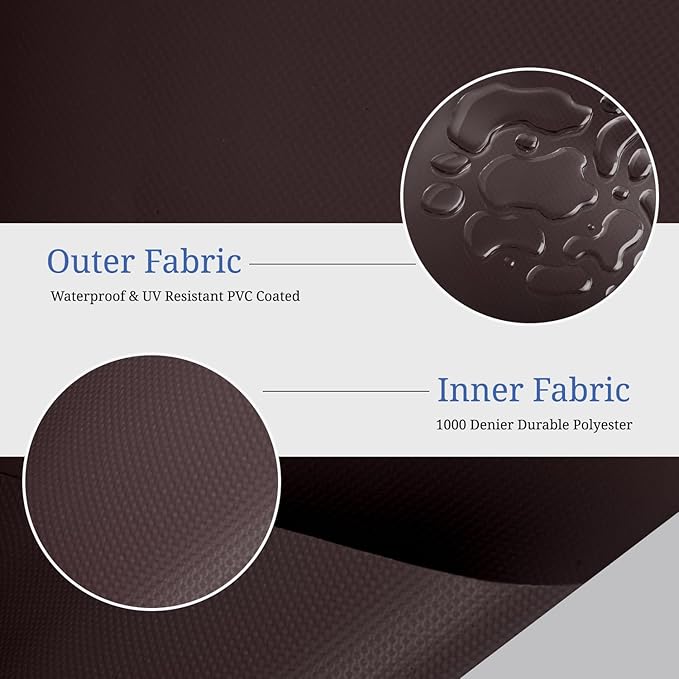Covers & All Round Table Top Cover, 12 Oz Waterproof UV & Weather Resistant Patio Table Cover, Outdoor Table Cover for Patio Outdoor Furniture & Coffee Table (30" Dia x 4" H Inches, Coffee)