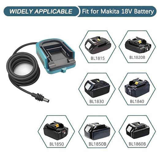 Power Cable and Battery Adapter, Compatible with/Replacement for Ma.kita Batteries, 3.2FT Plug-and-Play Design, DC Power Cable Cord for Starlink Mini, 1M Starlink Mini Accessories (for Ma.kita)