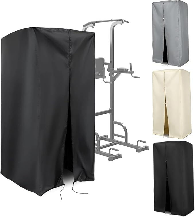 Protective Cover for Pull Up Bar Station, Waterproof& Dustproof Cover- Customizable Size, Shape & Accessories for Patio,Garage,Garden,Home (Black/Grey/Beige)