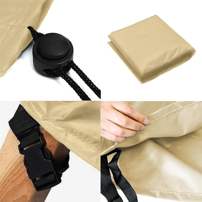 Patio Furniture Covers,Outdoor Furniture Cover Waterproof,Patio Furniture Set Covers for 4 Piece Outdoor Conversation Set,Patio Covers Set X-Large (Beige)