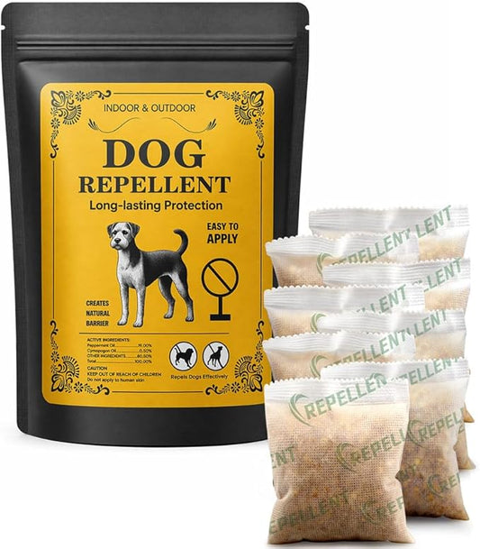 Dog Repellent, Dog Deterrent for Yard, Keep Dogs Away, Dog Digging Deterrent, Stool Eating Deterrent for Dogs, Outdoor Dog Repellent for Lawn and Garden, Easy to Use, 8 Packs