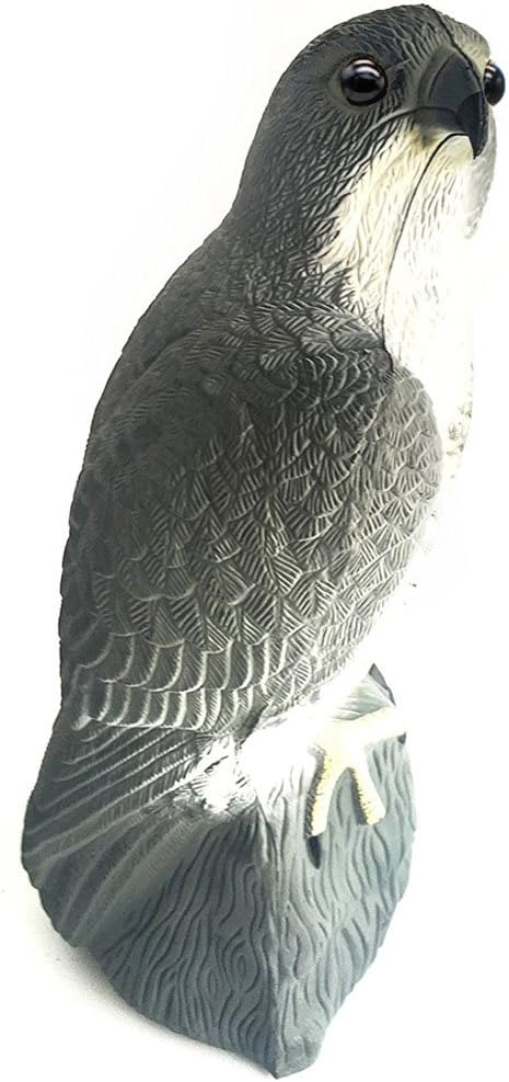 YOFIT Bird Scarecrow Fake Horned Hawk Decoy,Bird Repellent Garden Protectors, Natural Enemy Pest Deterrent Scarecrow