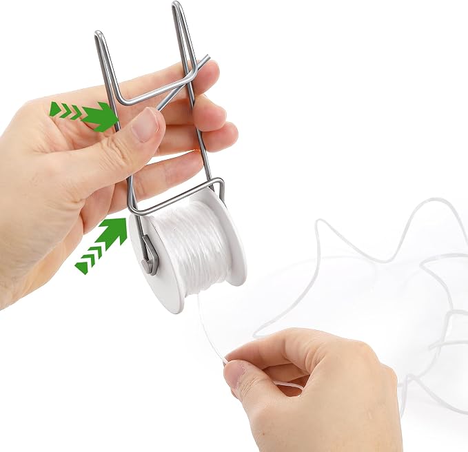 Yarlung 24 Pack Tomato Roller Hooks with 49.2 Feet String and 240 Pcs Clips for Tomato Support Trellis, Grape, Climbing Plants, Greenhouse, Flower Vine, Garden Twine Crop
