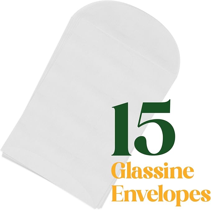 15pcs Green Baby Bottles and 15-Set Planting Guide with Glassine Envelopes