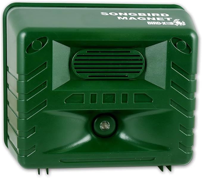 Bird-X Songbird Magnet, Bird Caller Device to Bring Birds to Your Yard, Water-Resistant, Easy to Install, Covers up to 4,000 sq. ft., 6.75" x 5.5" x 3.5"