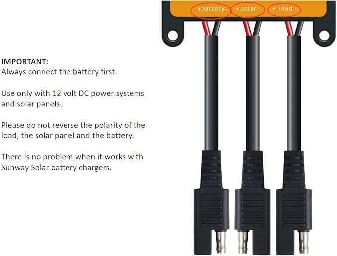 Sunway Solar Panels Charge Controller 12V Battery Regulator 7A for Safe Protection of 12Volt Solar Power Battery Charger, Solar Trickle Charger & Maintainer and Solar Powered System Kit