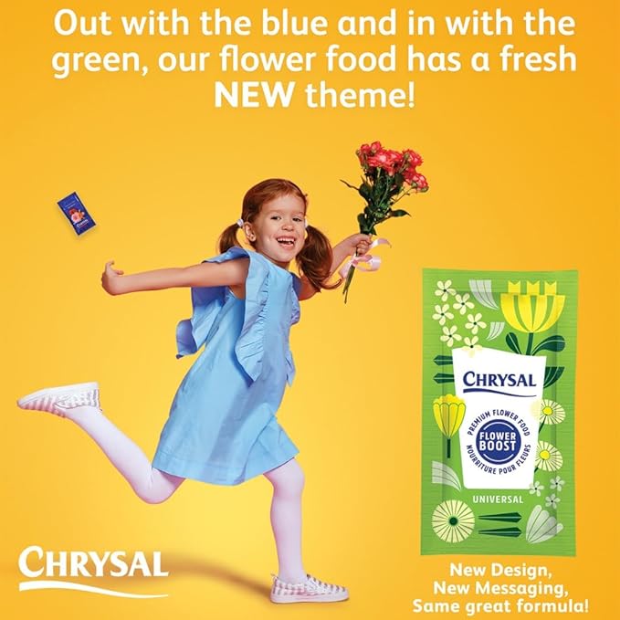 Chrysal Flower Boost – Clear Flower Food Packets for Flower Arrangements & Bouquets – Floral Supplies for Fresh Flowers – Fresh Flower Arrangements Supplies (5g - 400 Ct)
