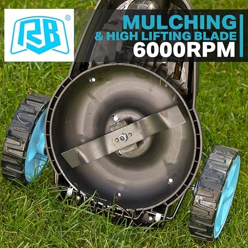 RB 40V 9" Cordless Lawn Mower with Charger & 2Ah Battery × 2