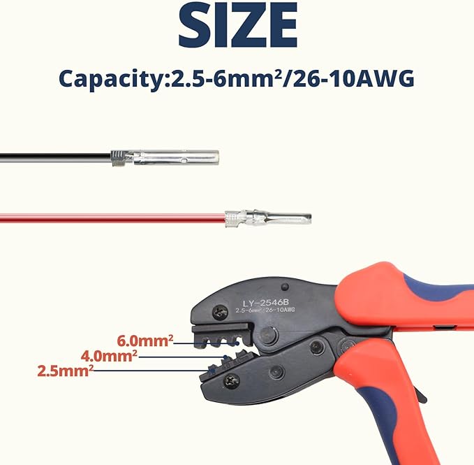 MC-4 Connector kit Solar Cable Connector kit 12 Pairs of Solar connectors and 2 Spanner Wrenches Along with a Wire Crimper Photovoltaic System Connector kit