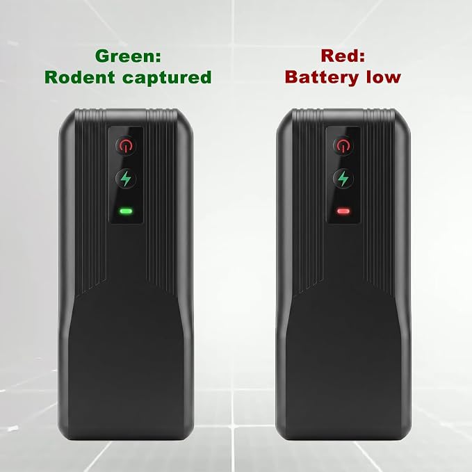 Electric Mouse Trap Indoor, 8000V High Voltage Mouse Zapper with Smart Indicator & Buzzer, Rechargeable Rat Traps with Anti-Escape Door, Reusable No-Touch Humane Killer for Home Kitchen Office
