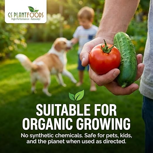 GS Plant Foods Liquid Fish Fertilizer - Organic Material Review Institute Listed (55 Gallons) – Natural Hydrolyzed Fish Fertilizer for Gardens, Lawns & Container Growing