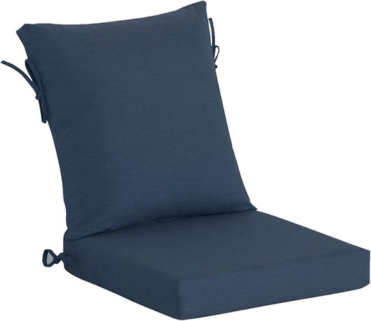 Goodgoods 20"x42" Outdoor Dining Chair cushion Set of 1 patio furniture cushion Resilient Foam Filling Water-Proof Stain-Resistant UV Resistant Weather Resistant Chairs Couch Sofa Upholstery Navy Blue