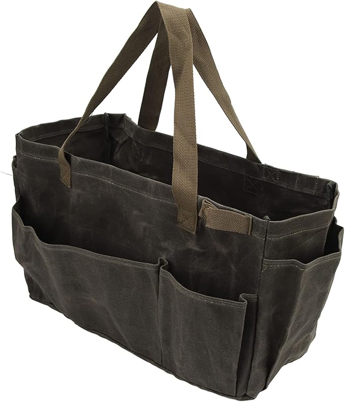 Diydeg Garden Tool Bag, Tool Bag Large Garden Tool Organizer Gardening Tote Bag Organizer Tool Storage Bag with Comfortable Carry Handle for Camping (OD Green)