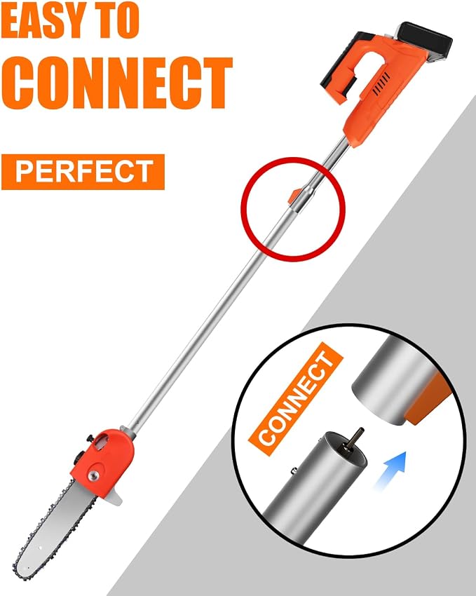 NEO-TEC 10" Pole Saw Attachment Universal, Automatic Lubrication Adjustable Pole Saws for Tree Trimming Cutting Limbs and Brush Sharp