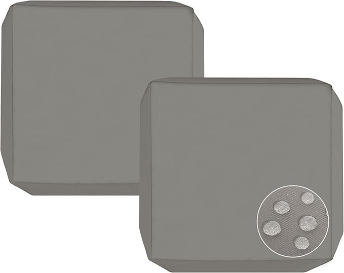 Sqodok Patio Cushion Covers 24x24 inch, 4Pack Replacement Cushion Covers, Waterproof Outdoor Cushion Slicovers Sectional Cushions Cover for Sofa Chair, Grey