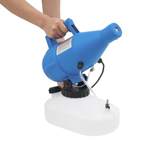 ULV Portable Fogger Machine, Electric Cold Sprayer for Home, Yard, School | Cold fog technology for efficient disinfecting. 1.19Gal tank & 1200W motor for large yards. Corded electric design