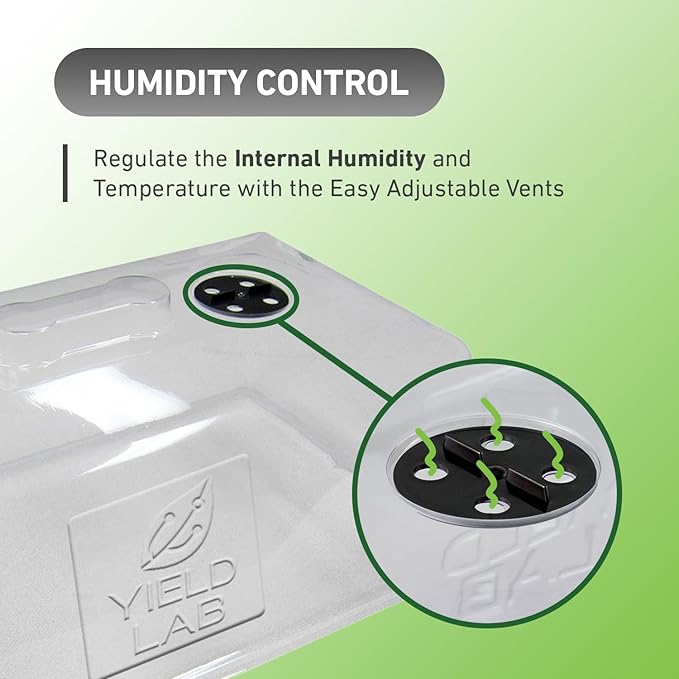 7 Inch Clone Dome - 25 Pack Humidity Vented Domes – Plant Growing Propagation Dome for Seedling, Germination, Soil & Hydroponic Horticulture