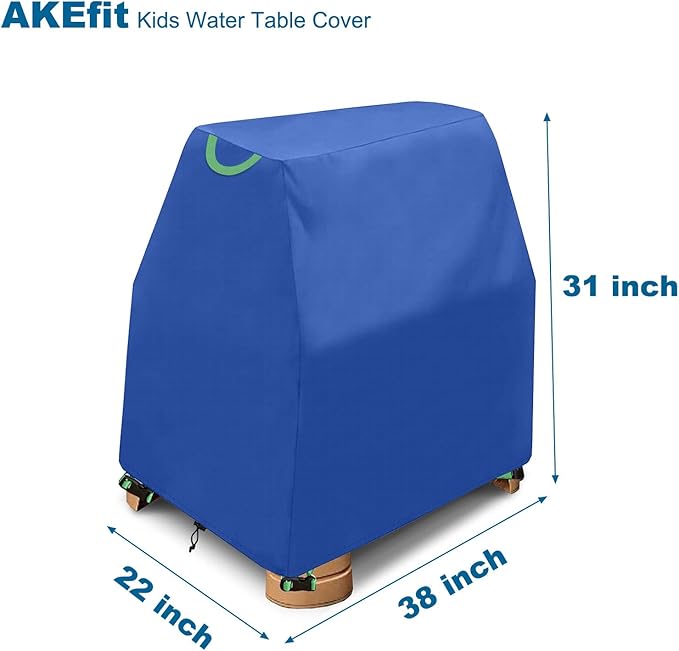 AKEfit Kids Water Table Cover Fits Rain Showers Splash Pond Water Table for Toddlers, Waterproof Dustproof Outdoor Toys Cover, Blue
