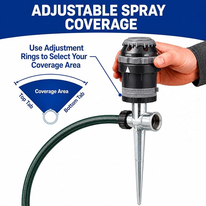 4-Pack Orbit H2O-6 Gear Drive Sprinkler - Versatile Gear Drive for Efficient Lawn Watering