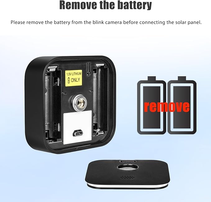 Solar Panel for Blink Camera, Solar Panel Compatible with Blink Outdoor (3rd Gen) XT XT2 Camera, IP65 Waterproof, 13.12ft Cable, Wall Mount