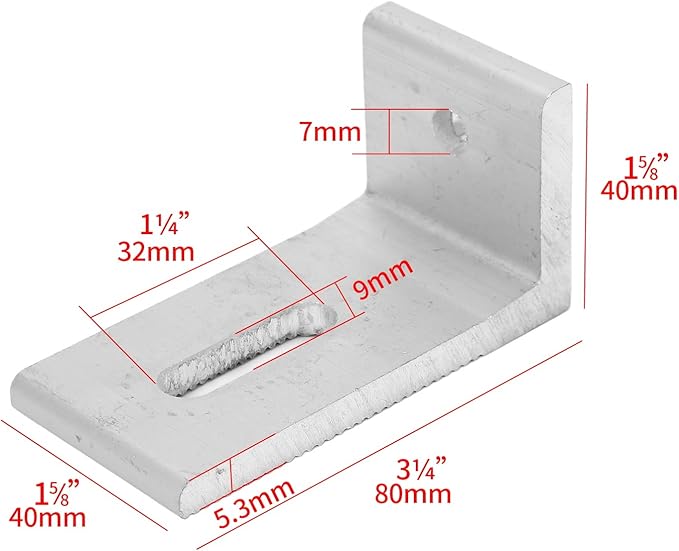 10Pcs L Foot Solar Mount, Aluminum Alloy Photovoltaic Panel Mounting Bracket, Photovoltaic Mount, Waterproof Solar Panel Bracket for Roof PV System