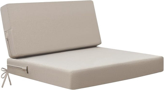 idee-home Outdoor Chair Cushions for Patio Furniture, Outdoor Seat Cushion | Waterproof Couch Hampton Bay Deep Seat Replacement Chair Cushions for Garden Backyard Deck 26.5 x 26.5