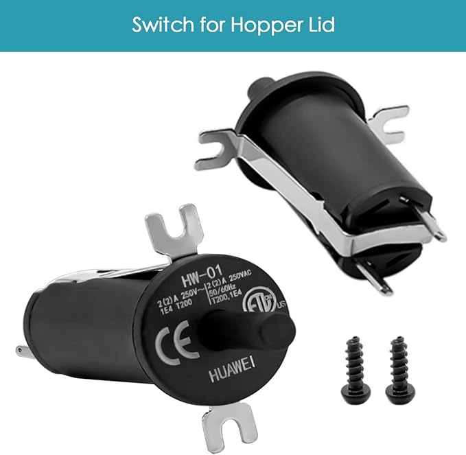 Hopper Lid/Door Switch Kit Replacement Part for Masterbuilt Gravity Series 560/800/1050 Digital Charcoal Grill + Smokers, 1 PC Hopper Lid/Door Switch and 1 PC Hopper Wire