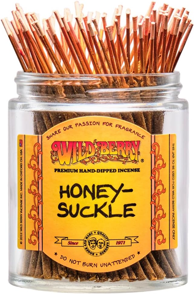 Wild Berry Shorties Incense Sticks - Hand Dipped in The USA (100 Count) - 4 inch (Honeysuckle)