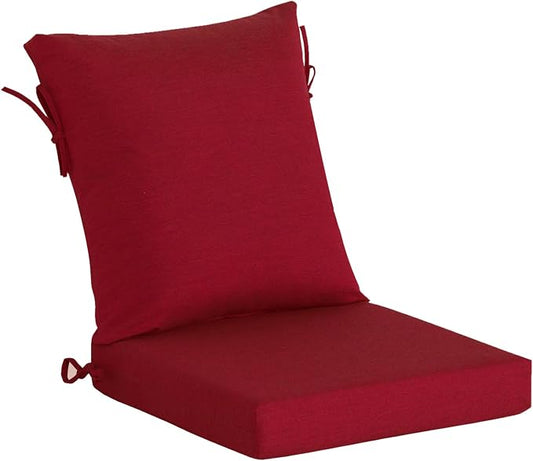 Goodgoods 20"x42" Outdoor Dining Chair Cushion Set of 1 Patio Furniture Cushion Resilient Foam Filling Water-Proof Stain-Resistant UV Resistant Weather Resistant Chairs Couch Sofa Upholstery Chili