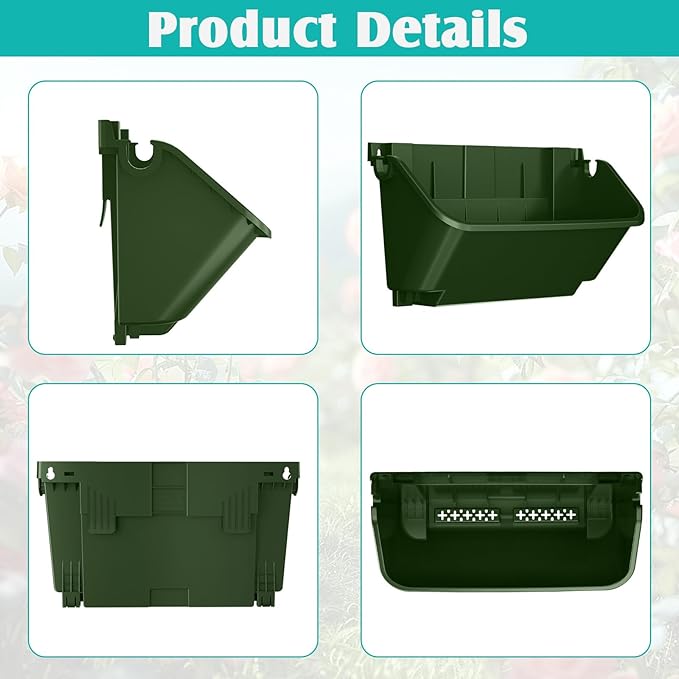 Vertical Wall Planter, 4 Packs Self Watering Wall Planters for Indoor with 3 Pcs Garden Tool Set Vertical Planter Tower for Strawberry Flowers Herbs, 12.9''x5.5'' x26.7''