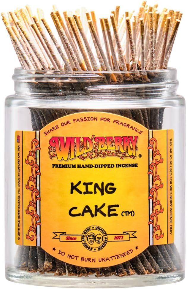 Wild Berry Shorties Incense Sticks - Hand Dipped in The USA (100 Count) - 4 inch (King Cake)