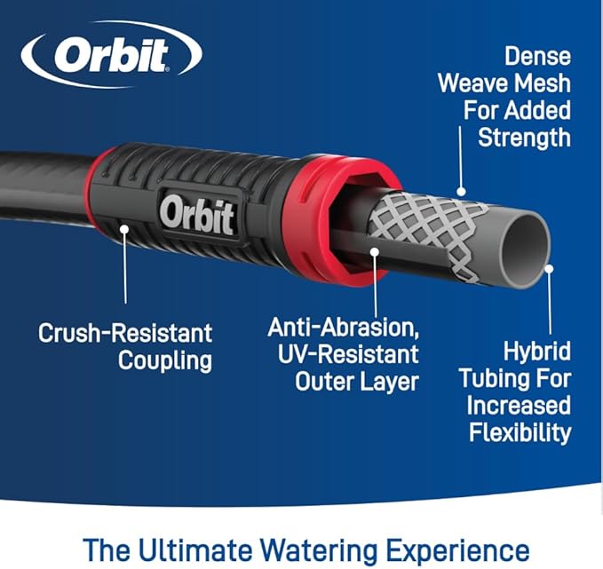 Orbit Pro POLYFUSION Heavy Duty Water Hose (50-Foot x 5/8-Inch)